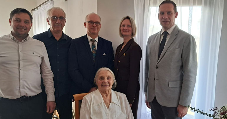 Setne urodziny mieszkanki Trzcińska