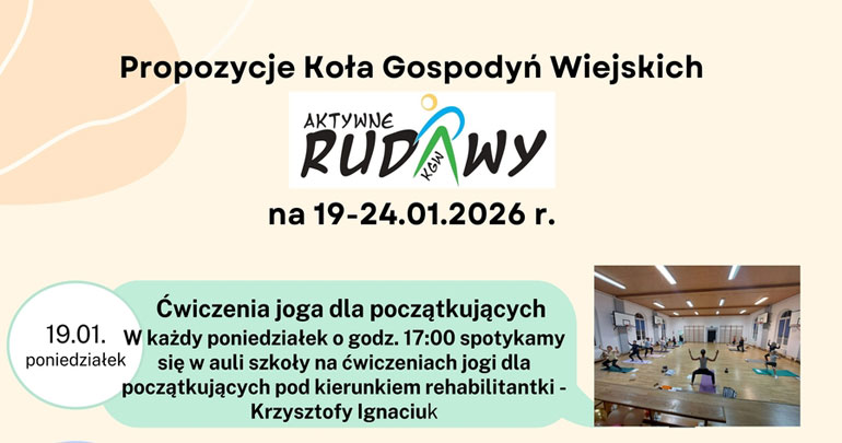 Zaproszenie do aktywności z Kołem Gospodyń Wiejskich „Aktywne Rudawy” 