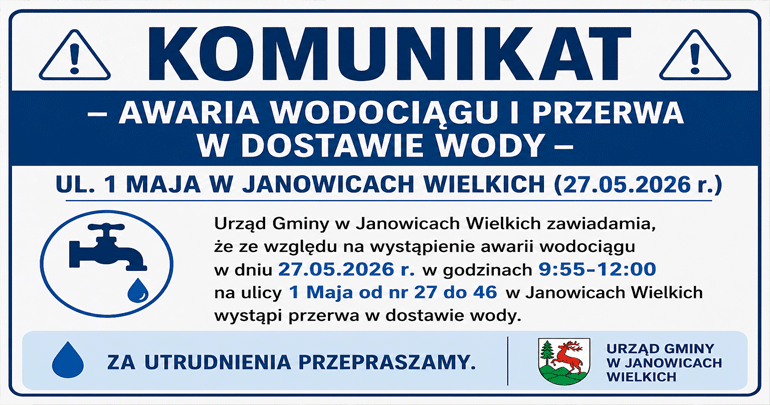 Przerwa w dostawie wody 