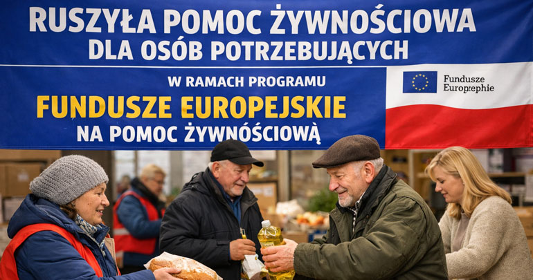 RUSZYŁA POMOC ŻYWNOŚCIOWA DLA OSÓB POTRZEBUJĄCYCH W RAMACH PROGRAMU FUNDUSZE EUROPEJSKIE NA POMOC ŻYWNOŚCIOWĄ