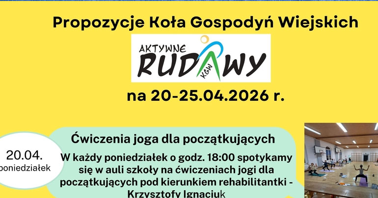 KGW „Aktywne Rudawy” zaprasza do wspólnych aktywności 