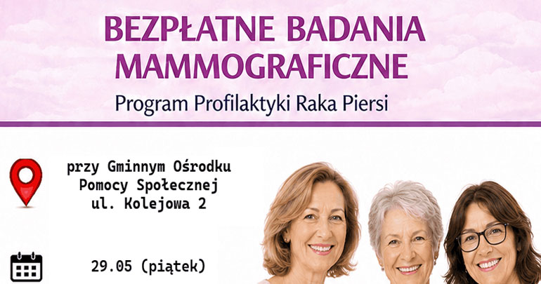 Bezpłatne badania mammograficzne w Janowicach Wielkich