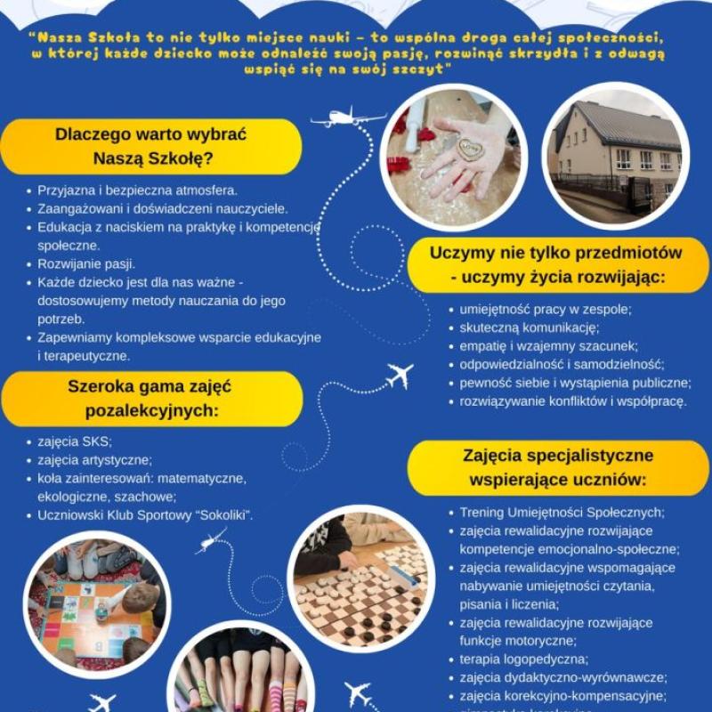 Szkoła Podstawowa im. Wandy Rutkiewicz w Janowicach Wielkich zaprasza na Dzień Otwarty 