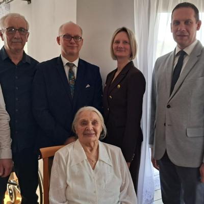 Setne urodziny mieszkanki Trzcińska 