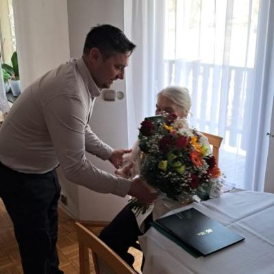 Setne urodziny mieszkanki Trzcińska 